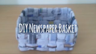 DIY Recycled Newspaper BasketBox  Super Easy Tutorial [upl. by Ulla]