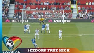 Clarence Seedorf Scintilating Free Kick  Soccer Aid [upl. by Hairu320]