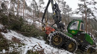 🌲 Windwurfaufarbeitung 🌲 John Deere 1270G amp MS 500i 🌲 [upl. by Lusty264]