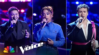 Jeremy Beloate Kiara Vega and Sofronio Vasquez Get Standing Ovations from Coach Bublé  The Voice [upl. by Aneelad]