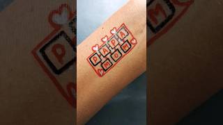 Papa tattoo design❤️ trending viral ytshorts satisfying shortvideo tattoo tatooart mom maa [upl. by Lertnek]