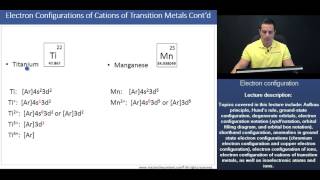 DAT Electron Configuration of Cations of Transition Metals and Isoelectronic Atoms and Ions [upl. by Jezabelle]