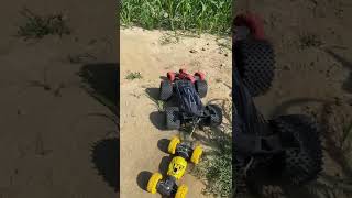 JLB CHEETAH RC Car vs RC Double Sided Stunt Car [upl. by Eelyrehc875]