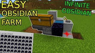 EASY OBSIDIAN FARM IN MINECRAFT BEDROCK 120 bedrockjavaps4xboxmcpe [upl. by Sillyhp782]