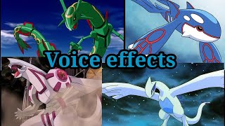 Pokemon  voice effects palkia dialga grudon kyogre lugia and requaza [upl. by Alarick]