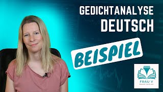 Beispiel Gedichtanalyse  Deutsch Oberstufe [upl. by Hennahane]