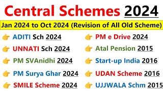 Central schemes of India 2024  Schemes of govt of India 2024  Scheme Current Affairs 2024 [upl. by Ssilem]