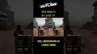 Star Wars Outlaws PC Performance on RTX 3060 Ti and RX 6700 XT benchmark starwars [upl. by Dilahk551]