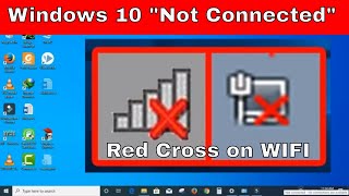 quotNOT CONNECTEDquot No Connection Are Available Windows 10  red cross on wifi windows 881 and 10 [upl. by Erreipnaej]