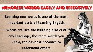 MEMORIZE WORDS EASILY AND EFFECTIVELY  English Speaking Practice [upl. by Attaymik614]