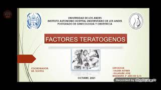 Embriologia Factores Teratogenos [upl. by Bendicta]