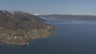 Sørreisa Finnsnes Gisundbrua Senja  Flying Over Norway [upl. by Enecnarf21]