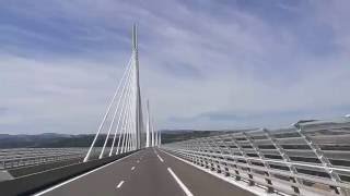 Crossing the Millau Viaduct in France 2016 the tallest bridge in the world [upl. by Adlaremse]