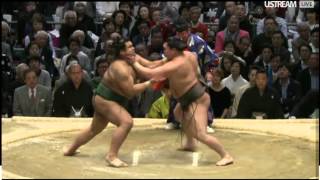 Haru2016 Day 03 Takayasu vs Hakuho [upl. by Dugald]