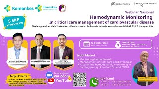 Webinar Hemodynamic Monitoring In Critical Care Management Of Cardiovascular Disease  INKAVIN [upl. by Kennith]