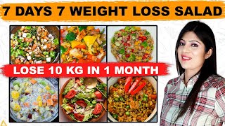 7 Days 7 Weight loss Salads For Fast Weight Loss  Protein salad  Hindi  DrShikha Singh [upl. by Rennoc]