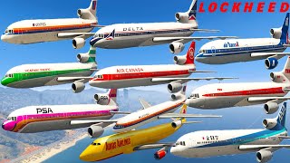 GTA V Lockheed L1011 TriStar Airplanes Best Extreme Longer Crash and Fail Compilation [upl. by Weisbrodt]