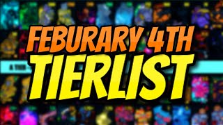 YBA NEW OFFICIAL YBA JANUARY SKIN TRADING TIER LIST FEBRUARY 4TH 2024 [upl. by Adniled719]