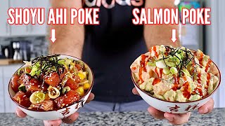 Homemade Poke Bowls 2 WAYS [upl. by Nnylsoj]