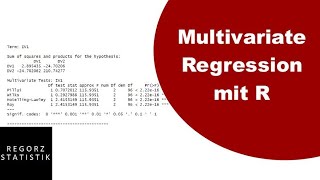 R Multivariate nicht multiple Regression [upl. by Anelrahs118]