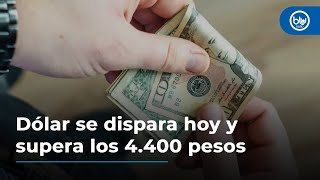 Dólar se dispara hoy y supera los 4400 pesos [upl. by Acinyt]