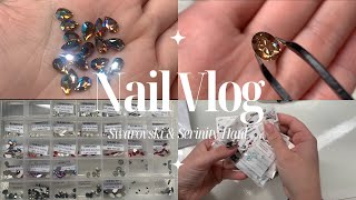 Nail Vlog  big swarovski amp serinity nail crystal haul ✨ [upl. by Stanly]