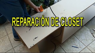 Reparación de closet y armado de entrepañero con material reciclado [upl. by Ykciv]