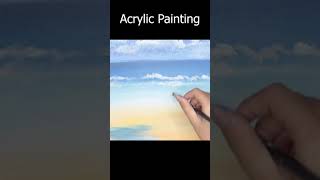 Boat On The Seashore Acrylic Painting Tutorial [upl. by Basia848]