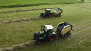 Rundballenpresse  Baling Hay   KRONE  FENDT  Baliranje 2024 [upl. by Atok834]