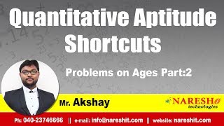 Problems on Ages Part2  Quantitative Aptitude Shortcuts Tutorial  Mr Akshay [upl. by Garris]