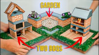 HOW to BUILD Two BBQs and a Charming GARDEN  DIY Bricklaying Guide [upl. by Curhan]