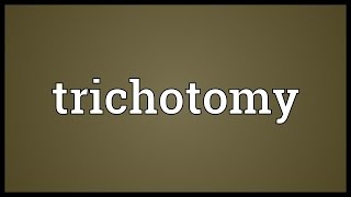 Trichotomy Meaning [upl. by Aitital517]