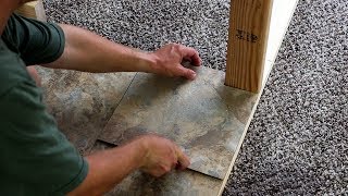 Trafficmaster Vinyl Tile flooring review peel and stick flooring [upl. by Onfre840]