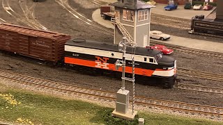 2 rail o scale and ho scale trains running at the Youngstown model rr association in Austintown Ohio [upl. by Jona]