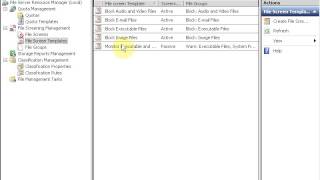 5 File Server Resource Manager 2008 R2 Config FSRM File Screens [upl. by Nylakcaj]