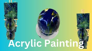 Painting a Vase with acrylic paint [upl. by Akinehc]