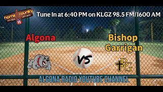 Algona vs Bishop Garrigan High School Baseball [upl. by Aihtnyc135]