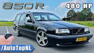 VOLVO 850 R 480HP REVIEW on AUTOBAHN NO SPEED LIMIT by AutoTopNL [upl. by Ahsata]