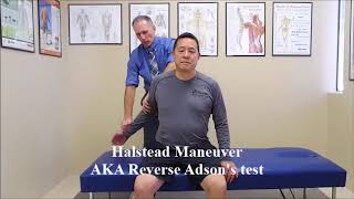 Halstead Maneuver AKA Reverse Adsons Test [upl. by Eceer]