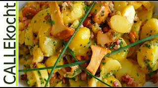 Warmer Kartoffelsalat mit Pfifferlingen Omas Rezept [upl. by Krik]