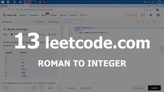 Разбор задачи 13 leetcodecom Roman to Integer Решение на C [upl. by Duffy997]