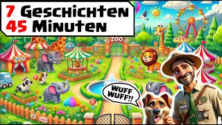 7 Kurzgeschichten für Kinder  Zooabenteuer mit Bello dem Hund  45min Hörbuch [upl. by Fabrin904]