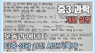 중3 과학 운동과 에너지 운동 운동의 표현 운동의 기록 속력의 단위 환산 과학 요점 정리 과학 필기 노트 필기 과학발전소 [upl. by Pitarys]