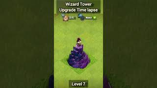 Wizard Tower Upgrade Time lapse ll Clash of Clans ll clashofclans shorts coc [upl. by Elton]