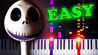 This Is Halloween  EASY Piano Tutorial [upl. by Baptist528]