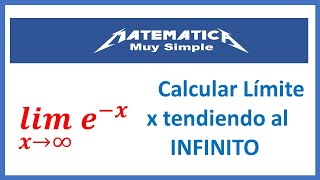 Límites de x tendiendo al infinito de e elevado a la menos x [upl. by Burt]