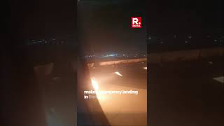 KochiBound Air India Express Flight Makes Emergency Landing In Bengaluru After Engine Catches Fire [upl. by Acireed]