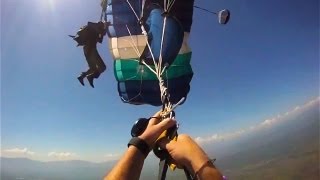 Skydiving Accident Double Malfunction Parachute Collision  MUST SEE [upl. by Ayet]