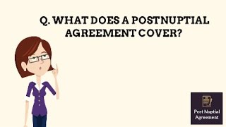 Postnuptial agreement explained [upl. by Anelis]