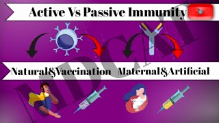 Active Immunity And Passive ImmunityTypes Of ImmunityActive Immunity Vs Passive Immunity [upl. by Jammie]